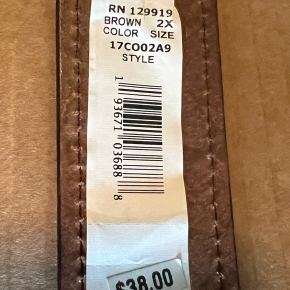 NWT Columbia genuine Leather 2X 46-48 belt (6” adjustments 45”-51”) - Picture 8 of 14